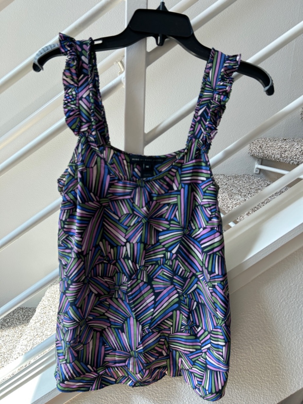MARC BY MARC JACOBS 100% Silk Ruffle Strap Tank Top — Size XS/S